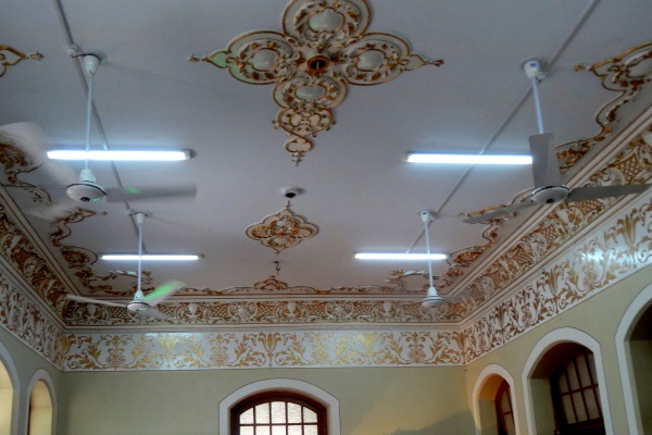 Conserved ceiling of first floor living room